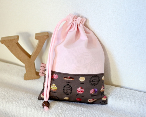 マカロン　白　ピンク　水色　3点　オーダー　ＹＵＷＡ  ハンドメイド　給食袋 マカロン 白 ピンク 水色 3点 オーダー YUWA ハンドメイド 給食袋