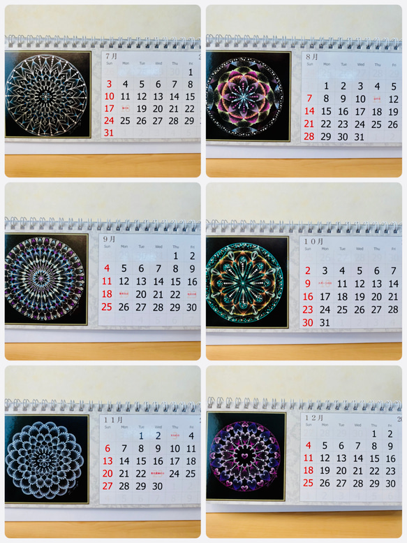 点描曼荼羅⭐︎オリジナル2022年卓上型カレンダー 4枚目の画像