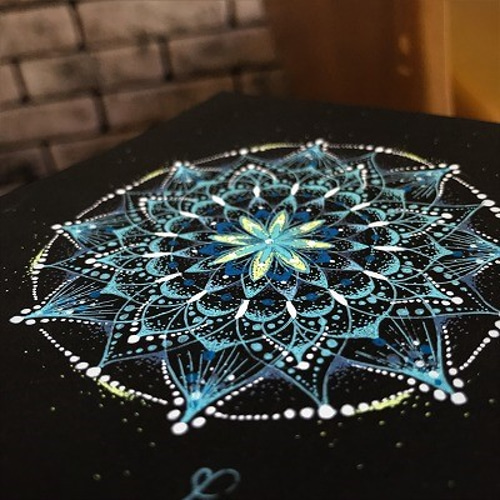 点描曼荼羅アート フレーム付き　ヒーリングアート 点描曼荼羅アート フレーム付き ヒーリングアート ヒーリング曼荼羅