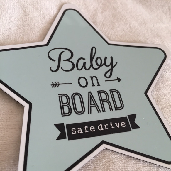 Baby on board 星型マグネットステッカー 2枚目の画像