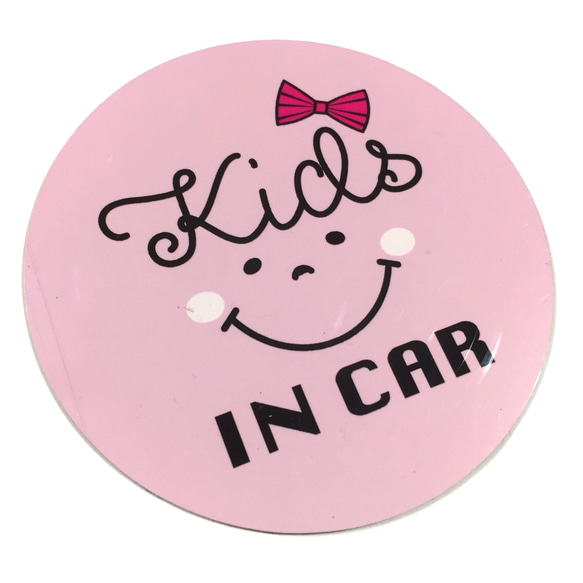 girl kidsincar車用マグネットステッカー 2枚目の画像