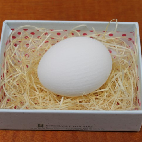 アロマディフューザー 卵型 陶器製 紫色と白色 火を使わないアロマ