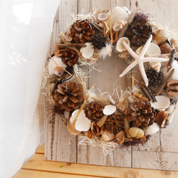 スモークツリーのミニリース　ドライフラワーリース ドライフラワーリース 】スモークツリー | garage living with plants