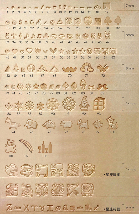 十二星座 客製皮革鑰匙圈 (12色/免費刻字) 第5張的照片