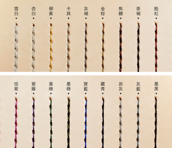手縫いの植物性なめし革_二層カードホルダー/チケットホルダー/カードホルダー（3色/フリーレタリング） 6枚目の画像