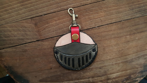 古代騎士盔甲戰士好勇敢 gogoro 鑰匙 純牛皮皮革套 第2張的照片