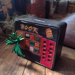 特色歐式小書店 可愛小房子純牛皮 零錢/存錢筒 置物盒 第2張的照片