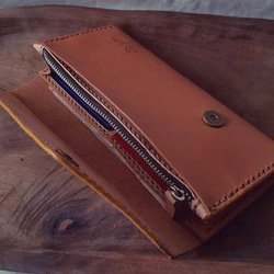 かわいい猿トサイ・フアン純粋なレトロ長い革の財布 - レタリングすることができます（バレンタイン、誕生日プレゼント） 3枚目の画像