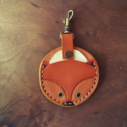 可愛 狐狸  gogoro 鑰匙純牛皮皮革套 - 第2張的照片