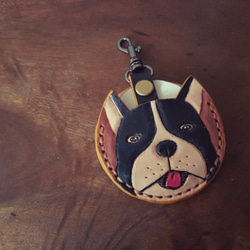 可愛法鬥犬  gogoro 鑰匙純牛皮皮革套 第3張的照片