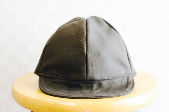 short tuba cap olive green denim 2枚目の画像