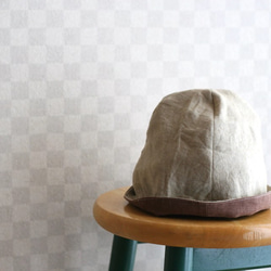 Simple Lifeな帽子 Cotton Linen リバーシブル 58〜62cm 2枚目の画像