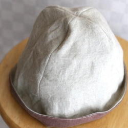 Simple Lifeな帽子 Cotton Linen リバーシブル 58〜62cm 4枚目の画像