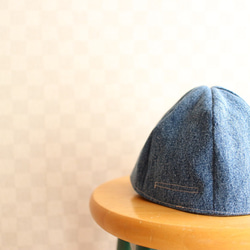 Short Tuba Cap Used Blue Denim 58cm 3枚目の画像