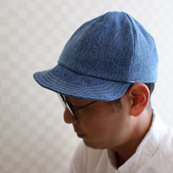 Short Tuba Cap Used Blue Denim 58cm 5枚目の画像