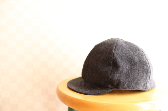 Short Tuba Cap Used Black Denim 58cm 1枚目の画像