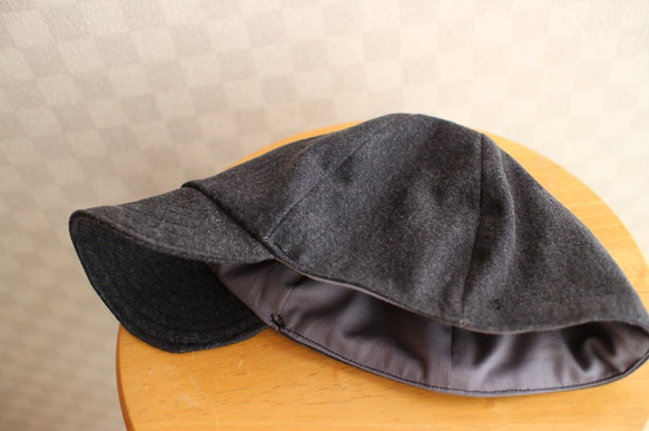 Short Tuba Cap Used Black Denim 58cm 4枚目の画像