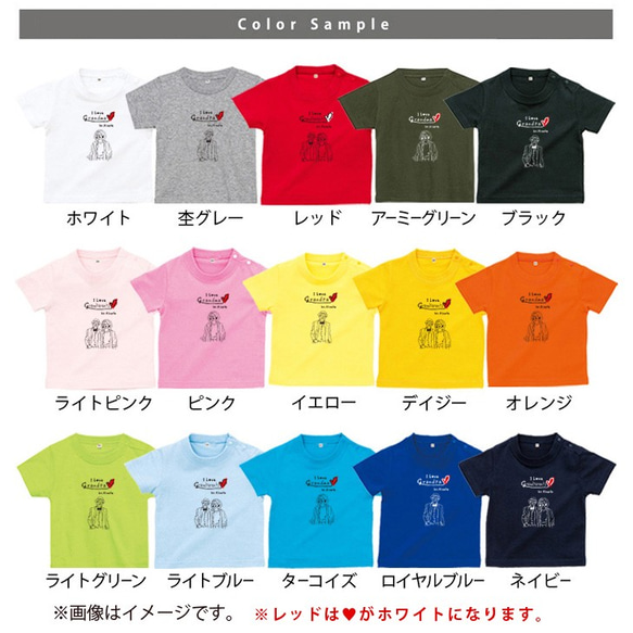 名入れ 半袖Ｔシャツ/ IラブGP&GM/大好きなおじいちゃん、おばあちゃんへ/敬老の日 st 6枚目の画像