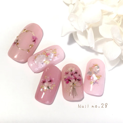 大人気☆夏のぷっくりキラキラピンクグレープフルーツネイルチップ