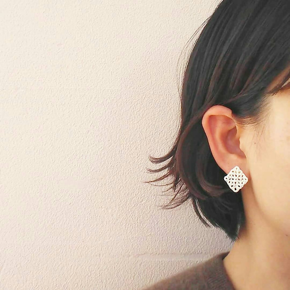 【選べるカラー】square pierce/earring 2枚目の画像