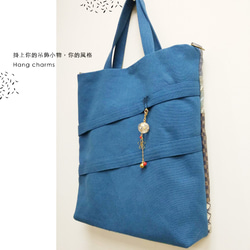 Summer blue - Porter Canvas Tote Bags 2枚目の画像
