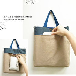 Summer blue - Porter Canvas Tote Bags 5枚目の画像