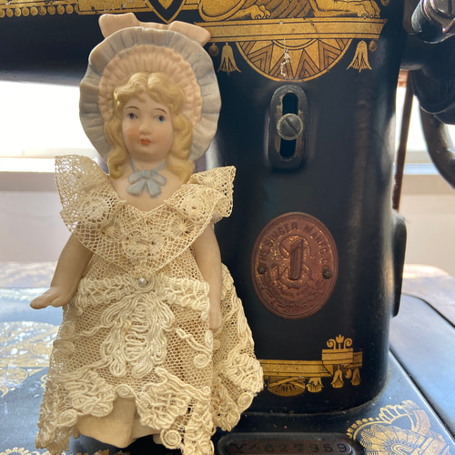 ♥ボンネットと衣装が素敵なヴィンテージビスクドール　ミニョネット♥ 楽天市場】ヴィンテージドールボンネット アンティークドール