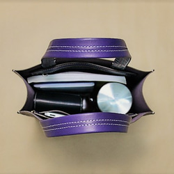【HOYA BAG】五件式組合手提袋‧水牛革‧極簡約‧黑 第4張的照片