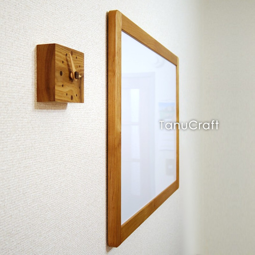 木製ホワイトボード□900x600□ その他インテリア雑貨 TanuCraft