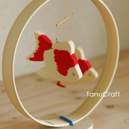 木のモビール □金魚□ モビール TanuCraft 通販 3148555｜Creema