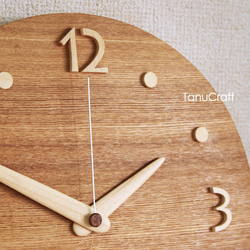 木の掛け時計　■丸型30センチ・タモ■ 2枚目の画像