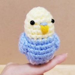 にぎころ♡インコ』（イエロー✕ブルー） あみぐるみ 琴璃＊kotori