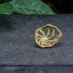 荷花池的夢鉤織耳環．黃色 第1張的照片