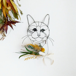 Wire Wall Art Bouque （cat & bouquet） 2枚目の画像