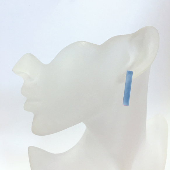 夏の森ピアス＆イヤリング(Cloudy Blue) 3枚目の画像