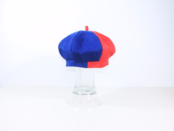 [MAMAのクローゼット]パピヨン（赤と青）/カボチャの帽子（ベレー帽） 4枚目の画像