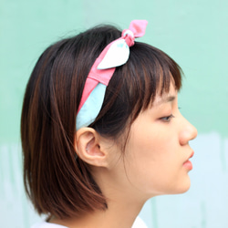 [MAMAのクローゼット]パピヨン（ピンクアップルグリーン）/古典的なヘアバンド 2枚目の画像