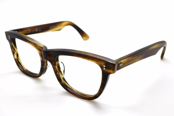 木のような柄のセルロイドメガネ067-WW 