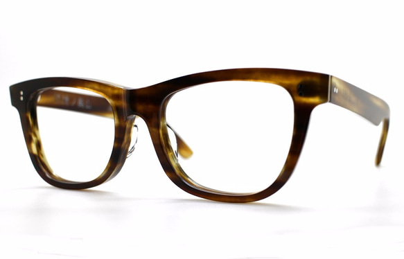 木のような柄のセルロイドメガネ067-WW 