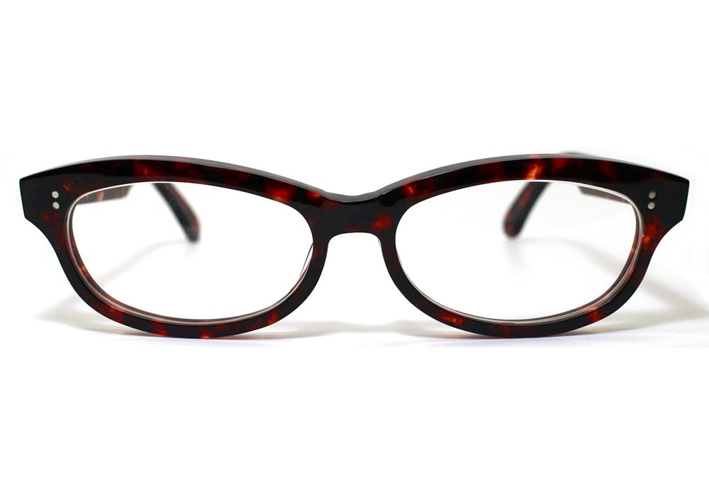 （体の大きい人向け）琥珀のような柄のセルロイドメガネ048-AA