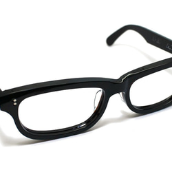 漆黒のようなダークブラウンのセルロイドメガネ050-BB 5枚目の画像
