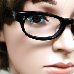 【男女兼用サイズ】丈夫に作った骨太セルロイド眼鏡GO-001-BB 1枚目の画像
