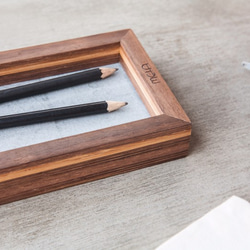 手工木質筆盒∣黑胡桃 第2張的照片