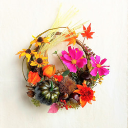 色づく里山の秋・和リース 4枚目の画像