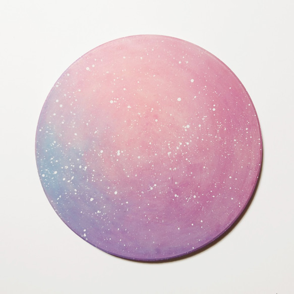 星空手繪杯墊 / 粉紅+粉紫色 第5張的照片