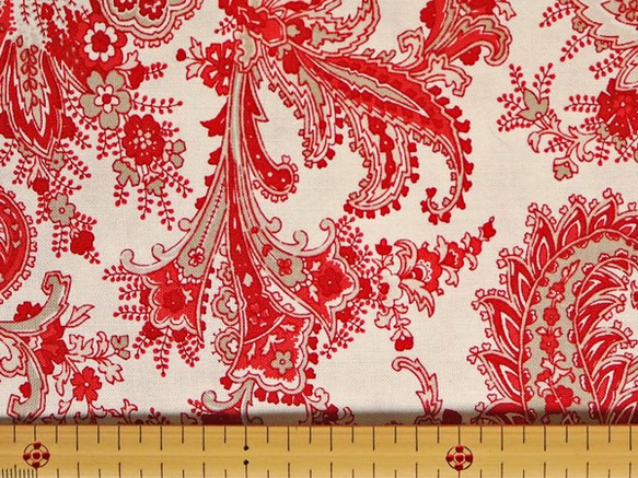 LARGE PAISLEY / IVORY- RED / MISS SCARLET 3枚目の画像