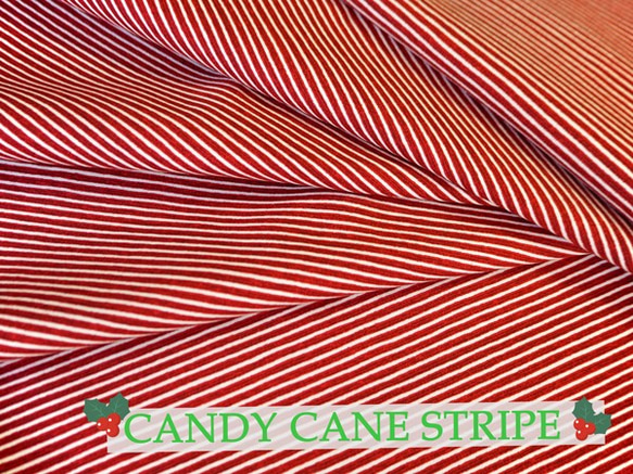 赤色ストライプ生地　WINTERTIDE / CANDY CANE STRIPE / BERRY　by moda 1枚目の画像