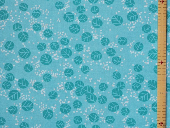 modafabrics ◇ GROWING BEAUTIFUL ◇  LEAVES / AQUA 3枚目の画像