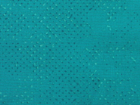 modafabrics レトロで明るいターコイズカラーのシーチングプリント生地 SPOTTED / TURQUOISE 1枚目の画像
