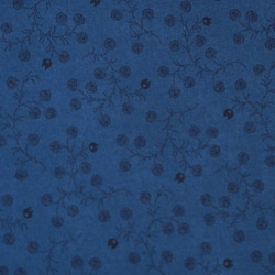 modafabrics ◇ MACKINAC ISLAND ◇ 小さな丸い実の植物柄プリントの生地 ◇藍色 1枚目の画像